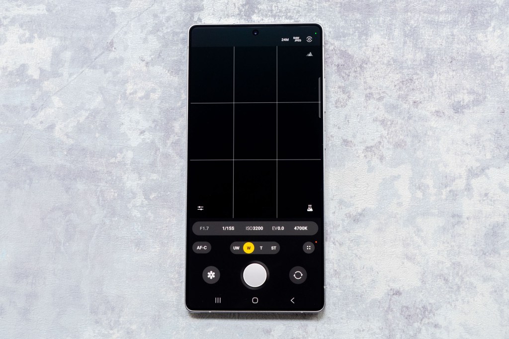 The Samsung Galaxy S25 Ultra's pro mode