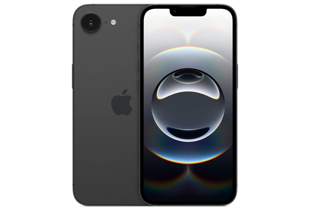 Apple iPhone 16e in black. Image: Apple