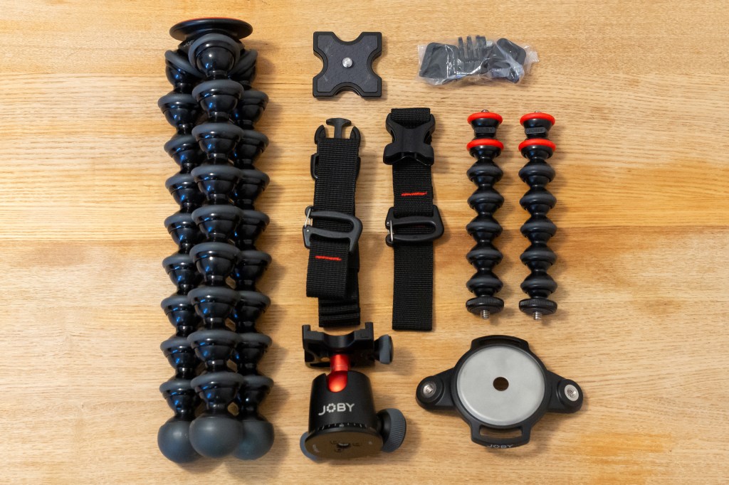 Joby GorillaPod 5K Rig - the box contents are generous - Photo JW