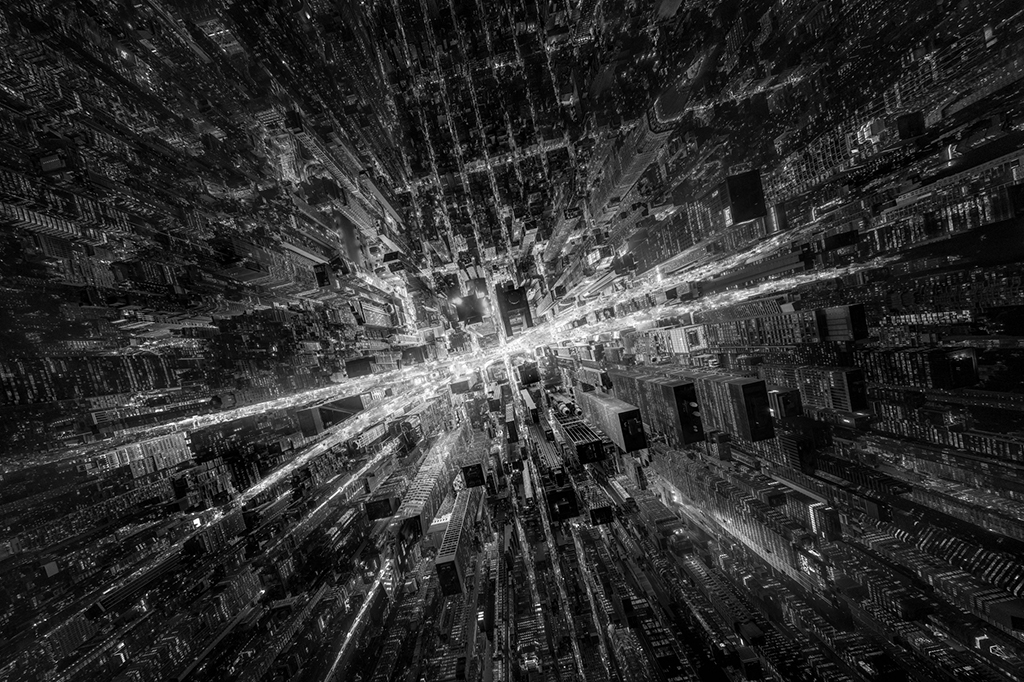 New York’s iconic Times Square from above