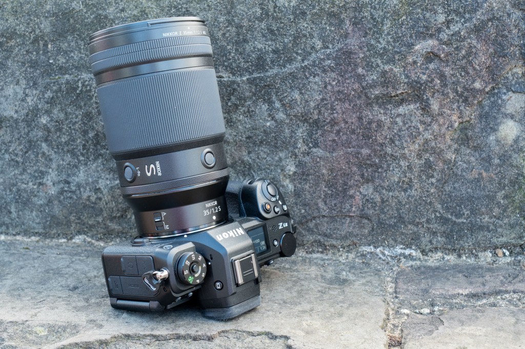 The Nikon Nikkor 35mm f/1.2 lens mounted on a Nikon Z6III