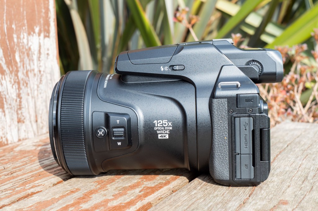 The side of the Nikon P1100