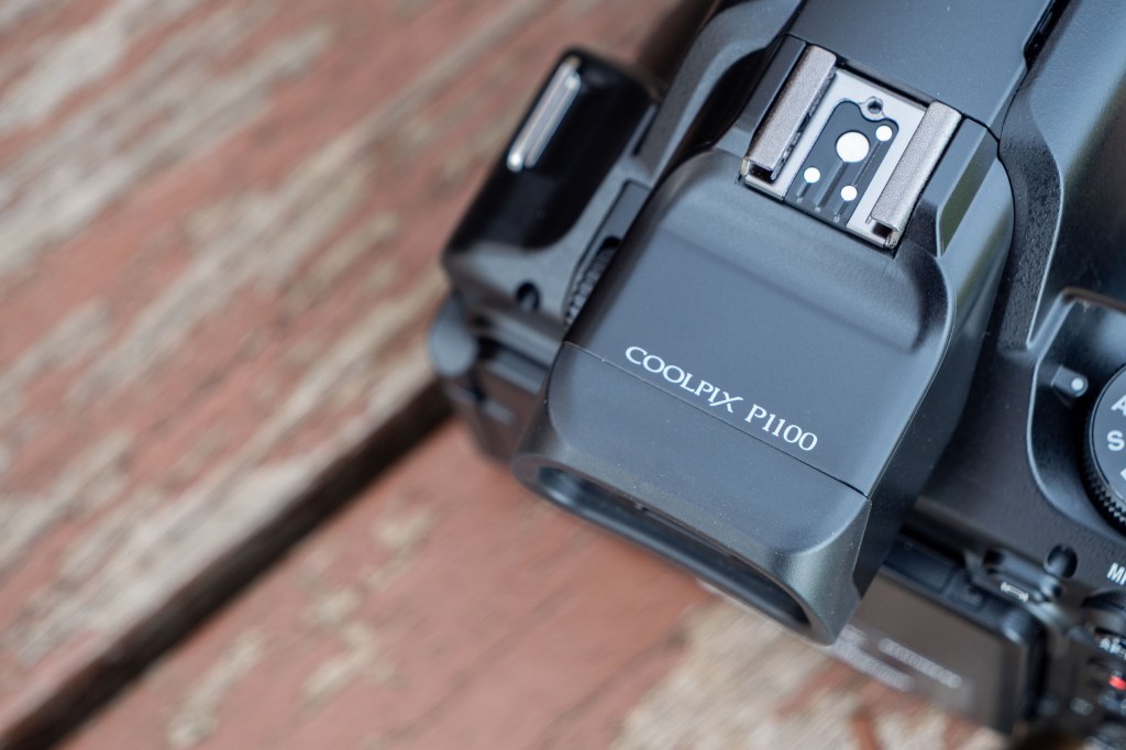 The viewfinder of the Nikon P1100