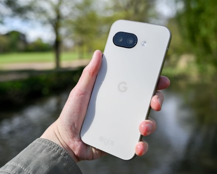 The Google Pixel 9a in hand