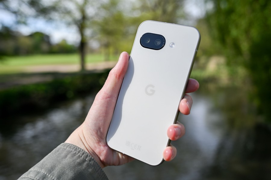 The Google Pixel 9a in hand