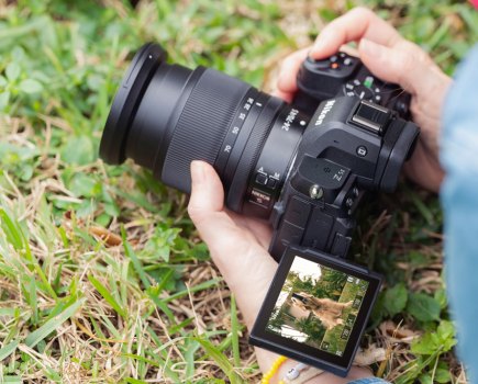Nikon Z5II vari-angle screen in use