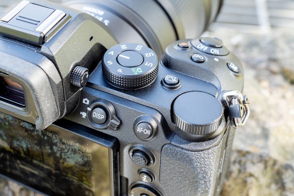 The mode dial, plus the new Picture Control button of the Z5 II