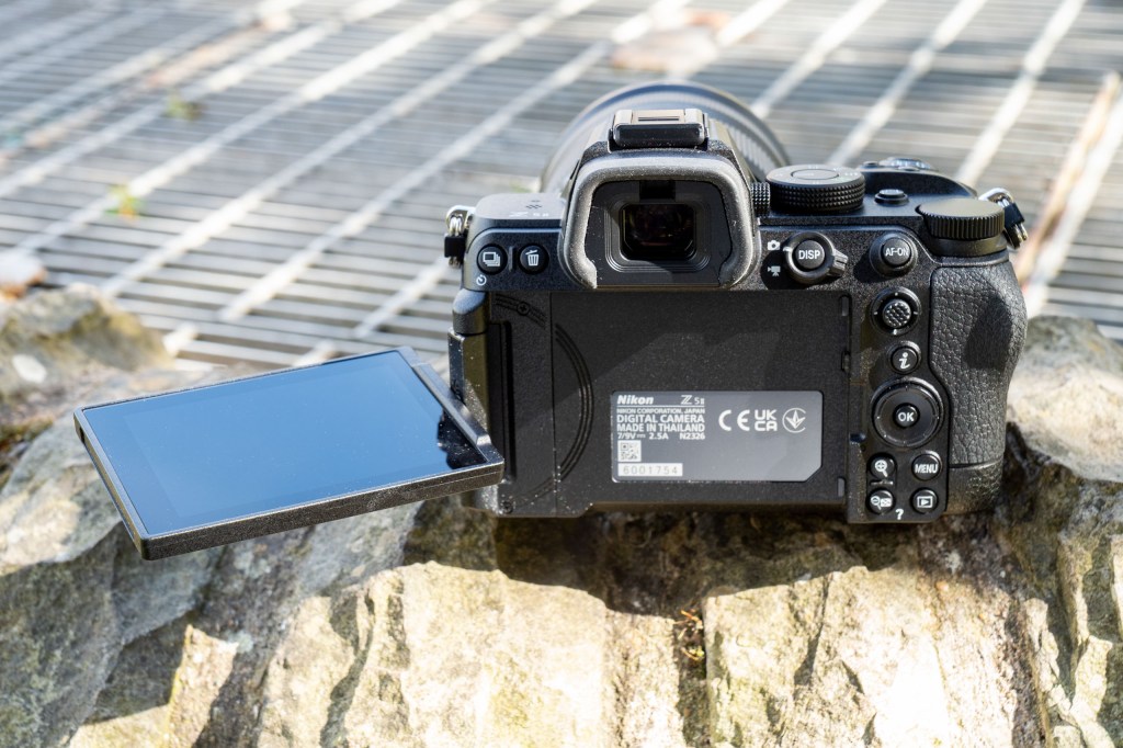 The articulating screen of the Nikon Z5 II