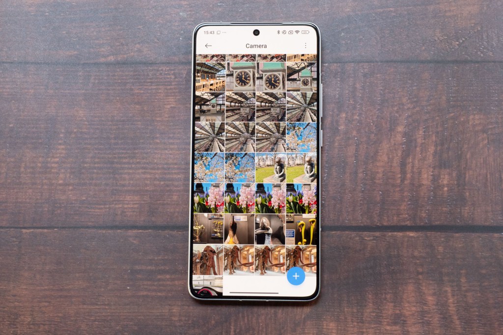 The gallery of the Poco F7 Pro, showing images taken with its camera