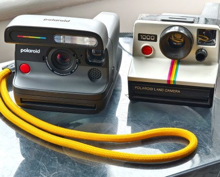 Polaroid Flip next to the Polaroid 1000 Land Camera. Photo Joshua Waller