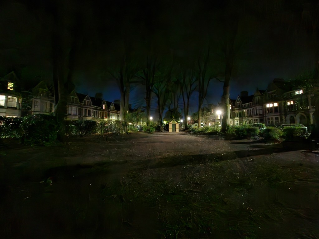 A low light image taken with the Samsung Galaxy A56, ultrawide lens