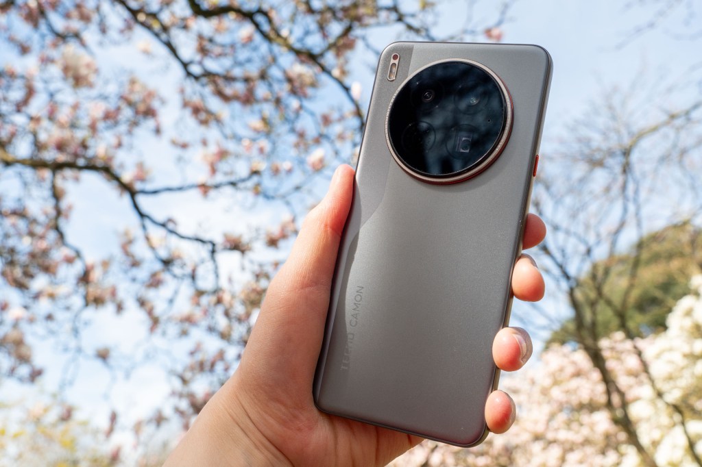 The Tecno Camon 40 Premier in hand