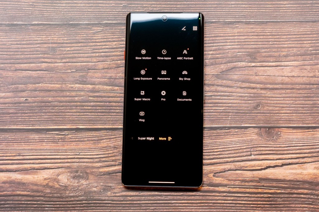 Some additional photo modes shown on the screen of the Tecno Camon 40