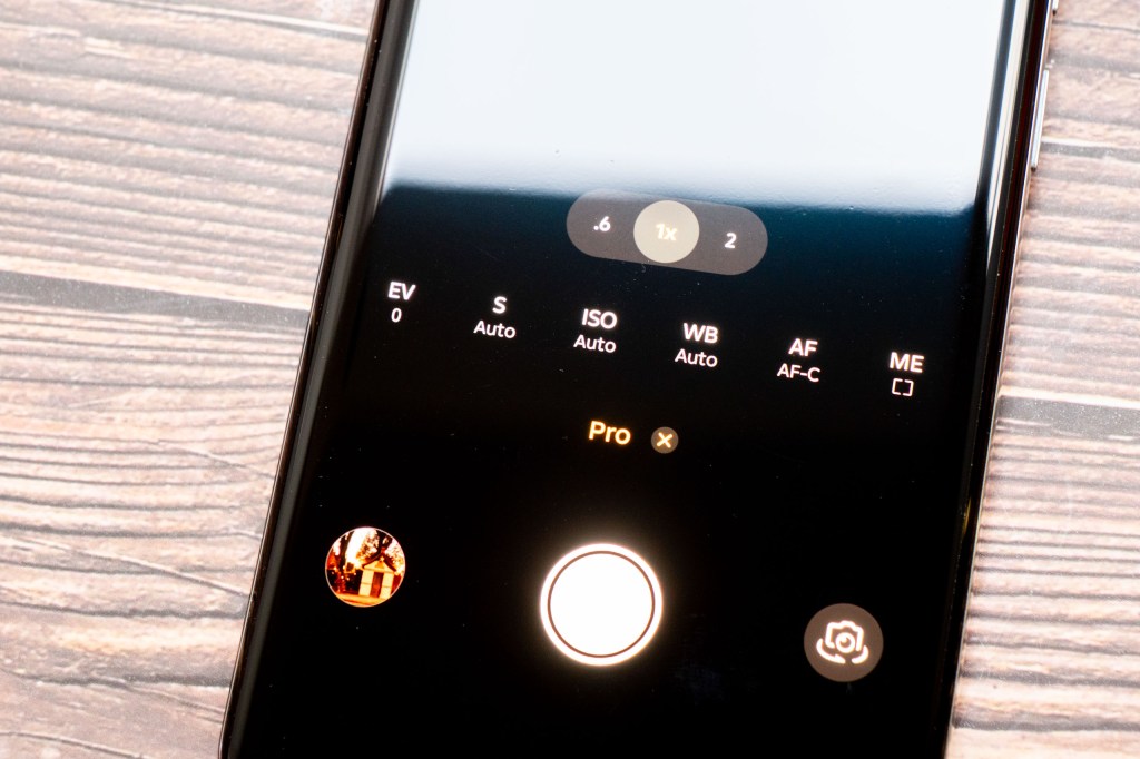 The Pro mode of the Tecno Camon 40 Pro