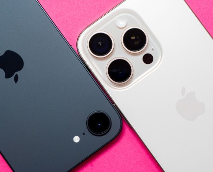 The iPhone 16e next to the iPhone 16 Pro