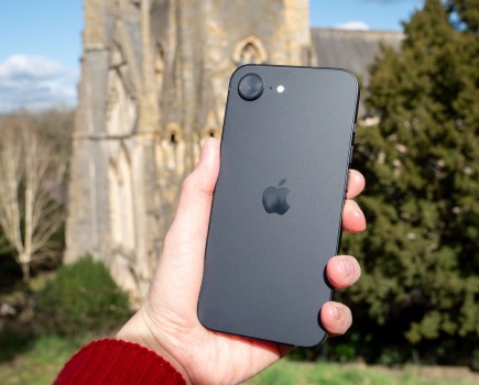 The Apple iPhone 16e in hand