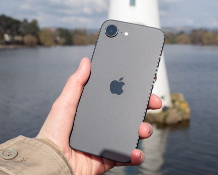 The Apple iPhone 16e in hand