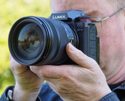 Panasonic Lumix S1IIE with 24-60mm F2.8 lens in use