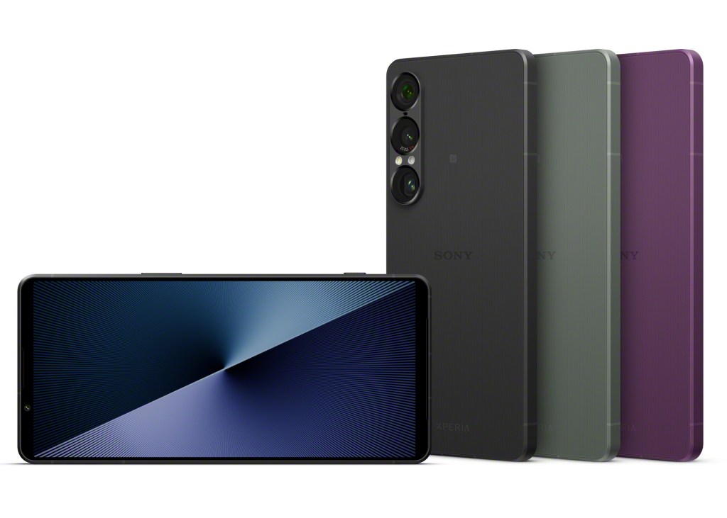 Sony Xperia 1 VII in black, green, purple. Image: Sony