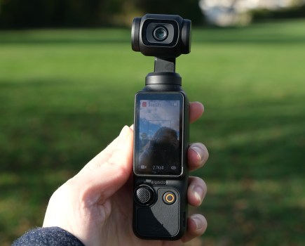 DJI Osmo Pocket 3 in hand. Image credit: Jessica Miller
