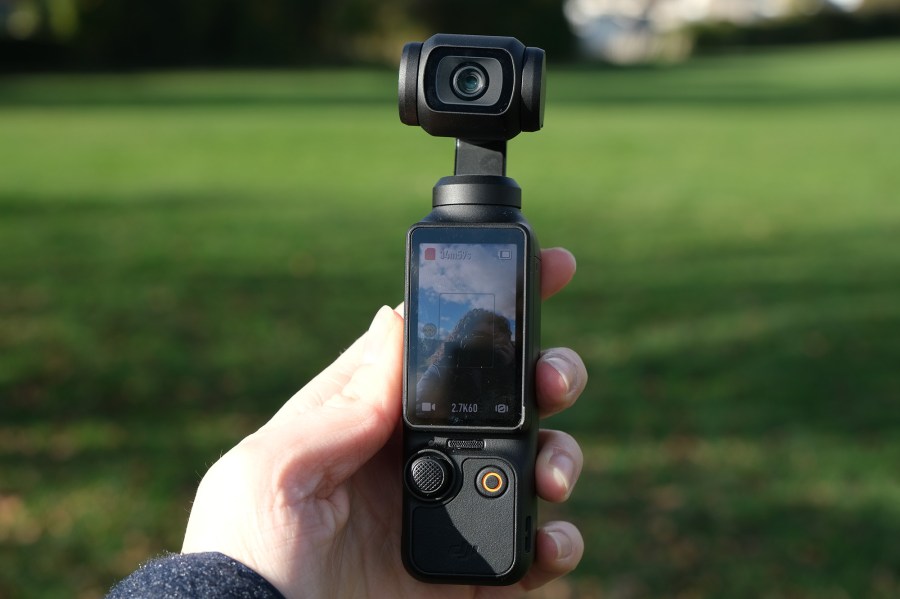 DJI Osmo Pocket 3 in hand. Image credit: Jessica Miller