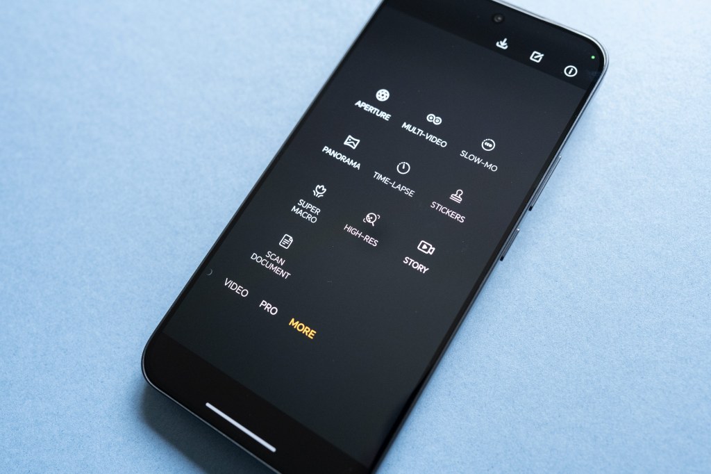 Honor 400 shooting modes under more tab
