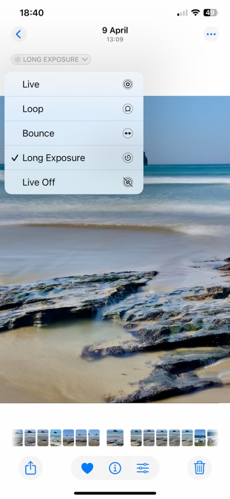 iPhone long exposure. Image credit: Peter Travers