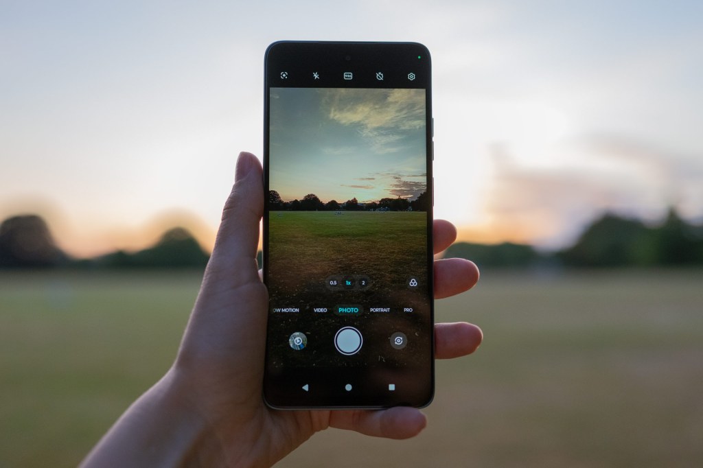 Motorola Moto G56 budget smartphone native camera app open