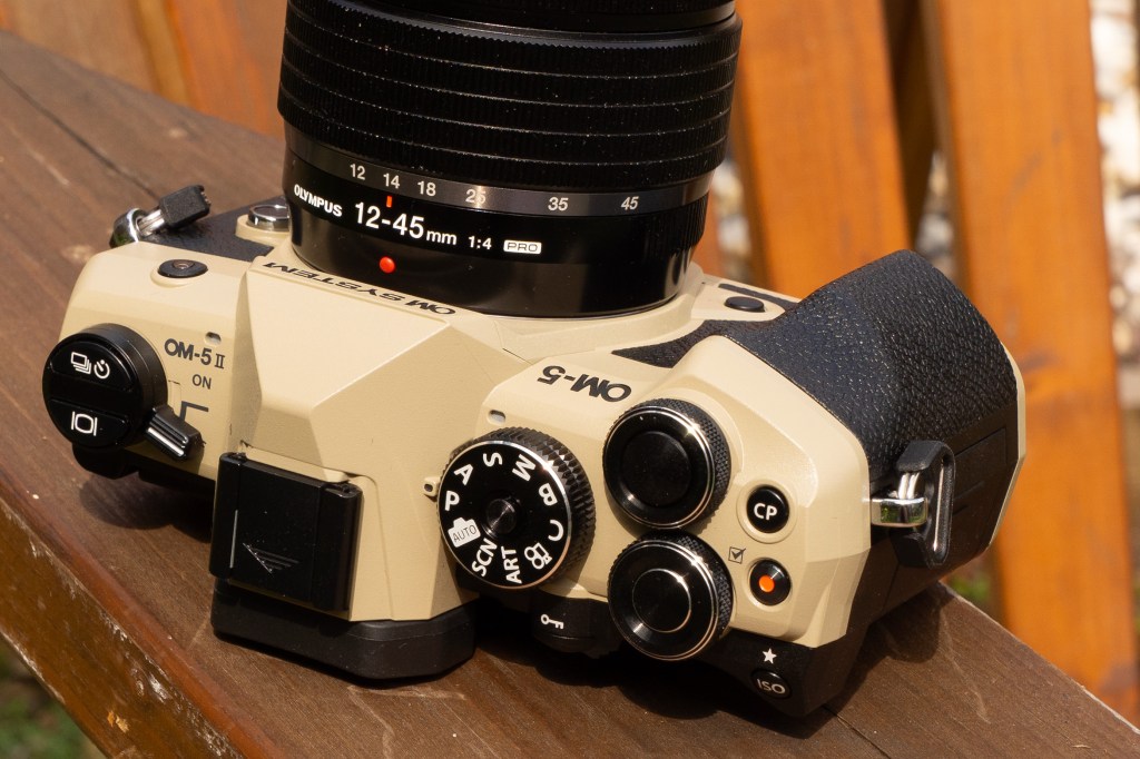 OM System OM-5 Mark II Sand Beige. Image credit: Joshua Waller