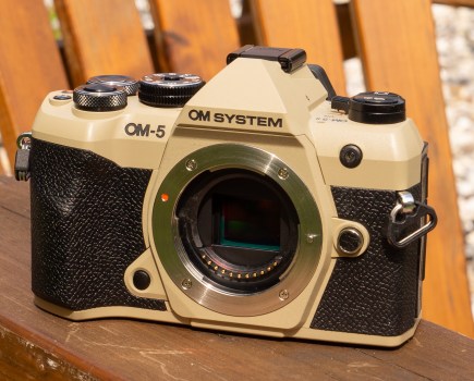 OM System OM-5 Mark II Sand Beige. Image credit: Joshua Waller