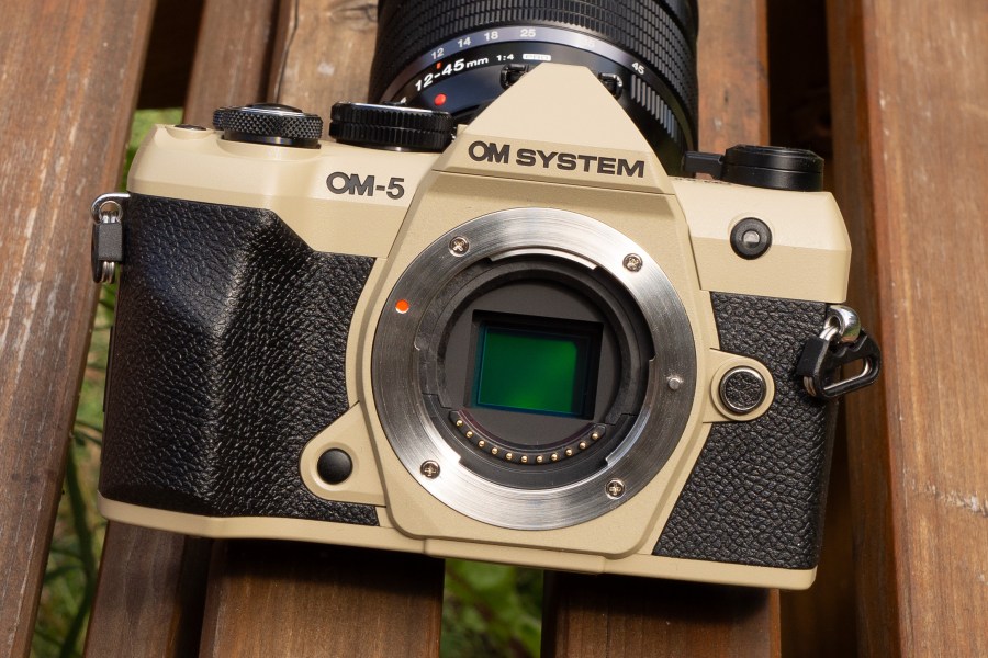 OM System OM-5 Mark II Sand Beige. Image credit: Joshua Waller