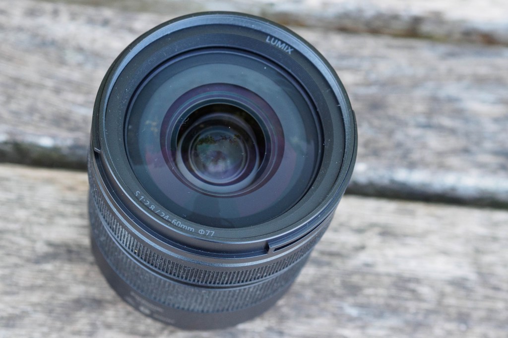 Panasonic Lumix S 24-60mm F2.8 front element.