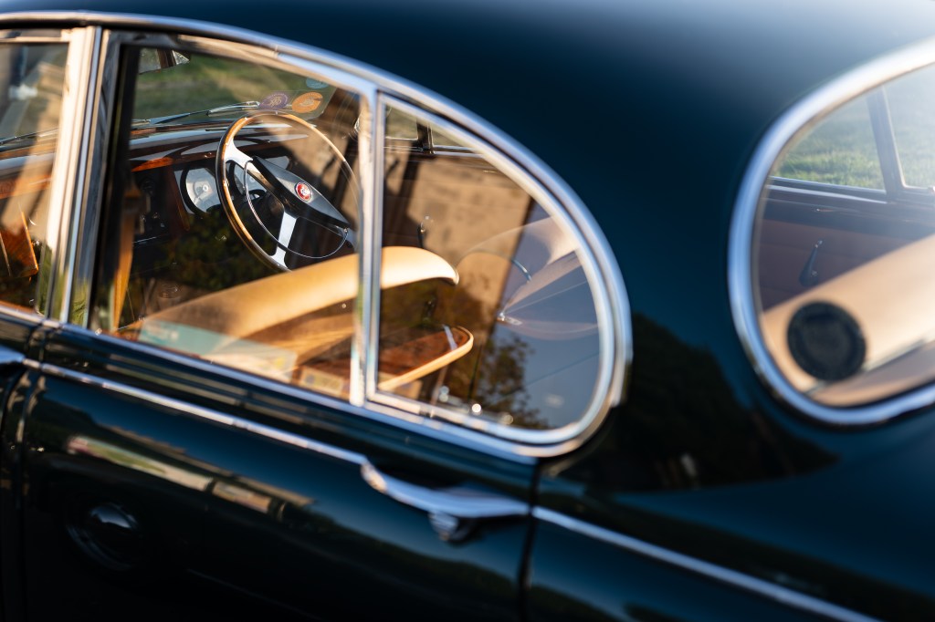 Panasonic Lumix 24-60mm F2.8 vintage car interior sample image.