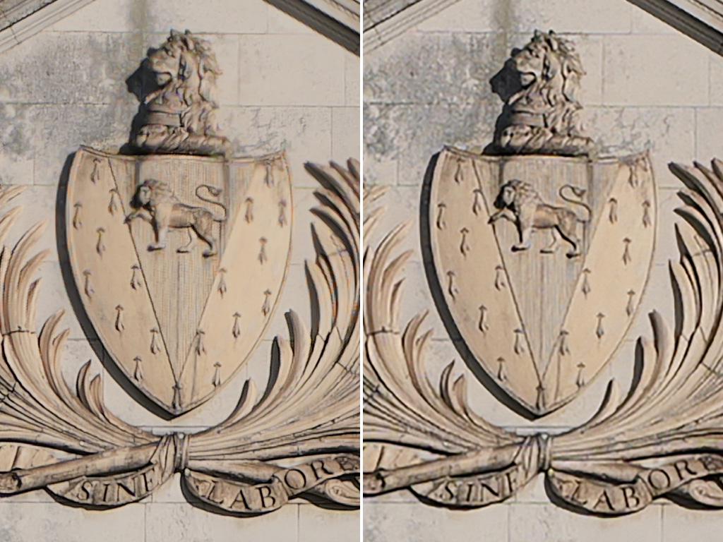 Panasonic Lumix S1IIE hand-held multi-shot 100% crop comparison