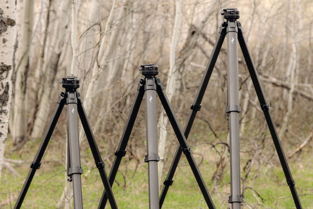 Peak Design Pro Lite, Pro, and Pro Tall tripods