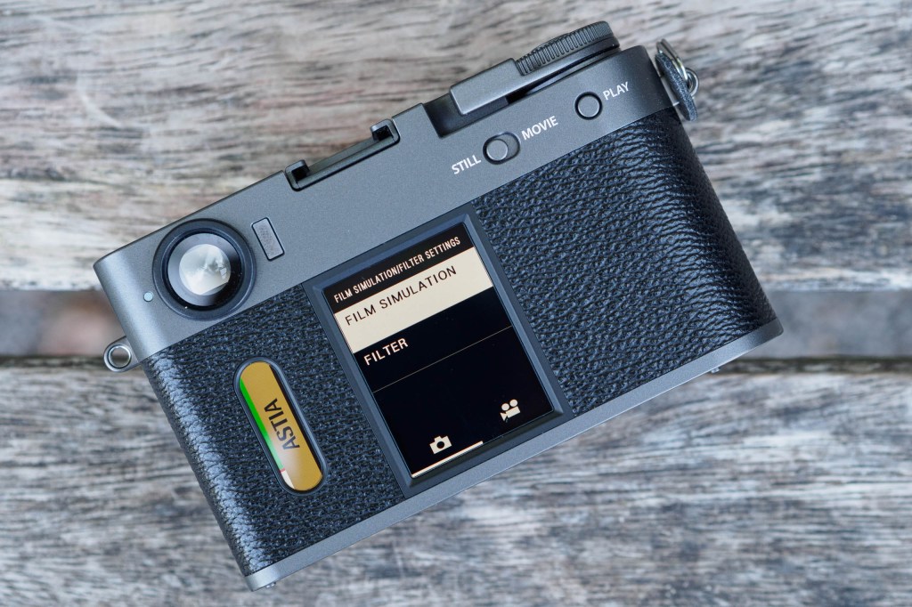 Fujifilm X half Film Simulation / Filter selection screen