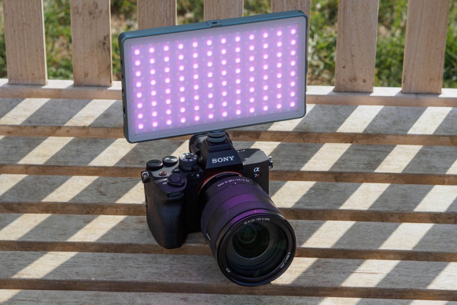 Newell Rangha Max in Effects mode, mounted on the Sony A7R V
