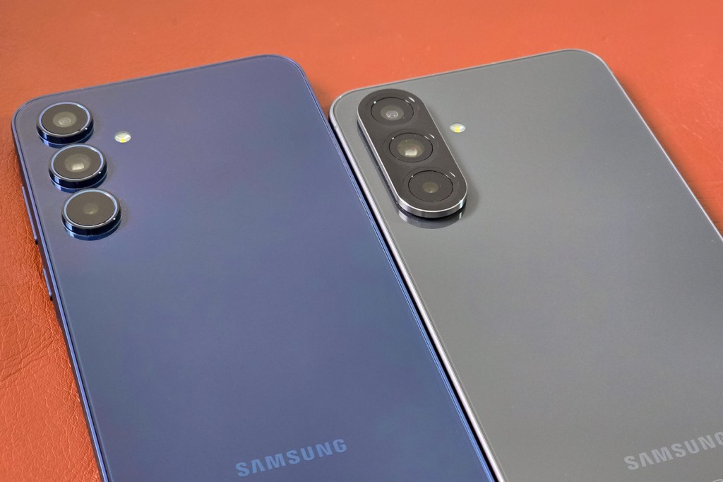 Samsung Galaxy A55 (left), with A56 on the right.