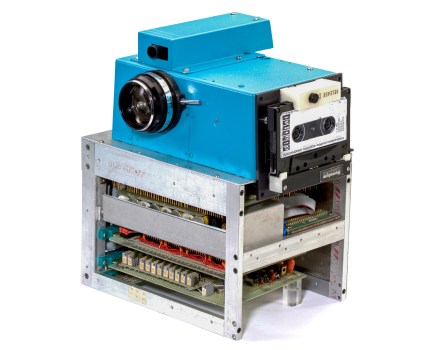 Likened by some to the shape of a toaster, the very first digital camera. Courtesy of Steven Sasson
