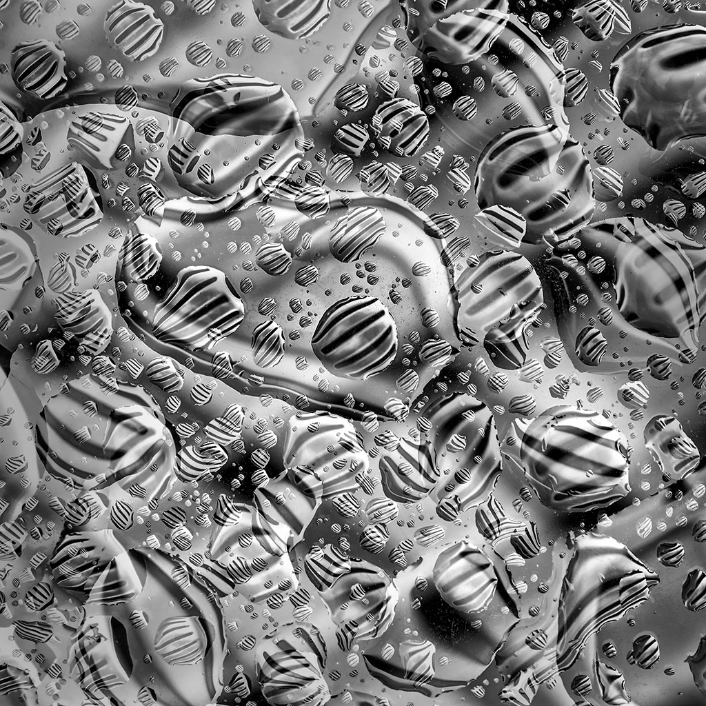 close-up macro shot of rain