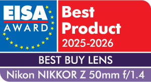 EISA BEST BUY LENS 2025-2026
Nikon NIKKOR Z 50mm f/1.4