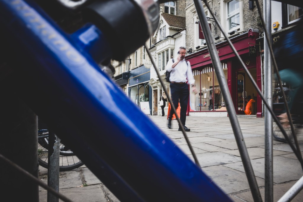 Ricoh GR IV bike and pedestrian sample image