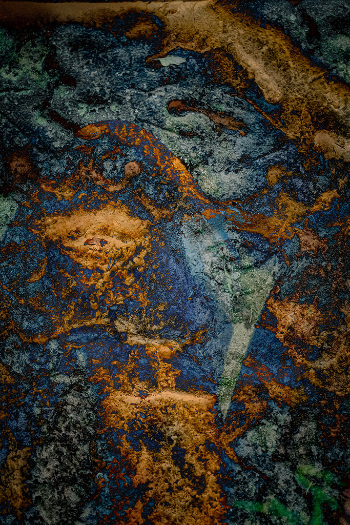 macro shot of a rusty surface