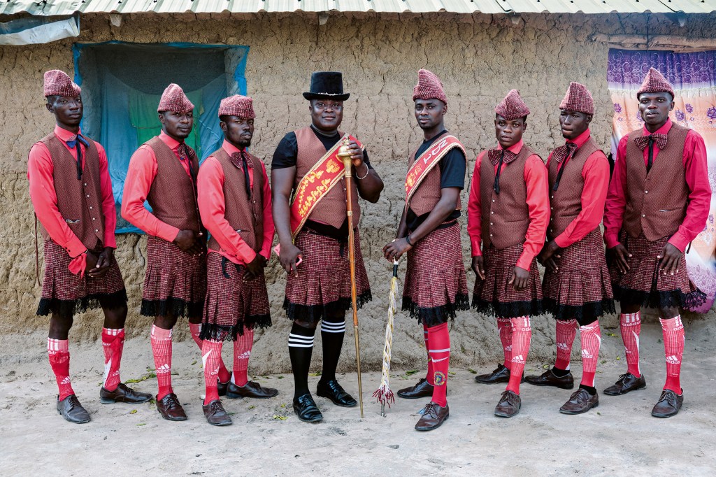 The Coffin Dancers in the uniform ‘Scottish Red’. Greater Accra, 2022. Image Credit: Regula Tschumi SINGLE USE ONLY