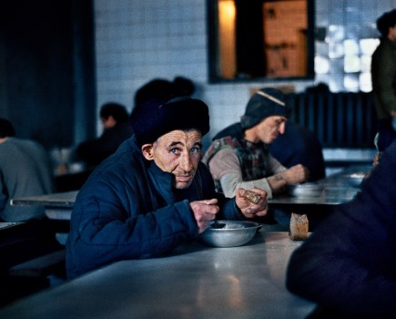 A lunch of black bread and soup for prisoners. Image Credit: Barry Lewis SINGLE USE ONLY