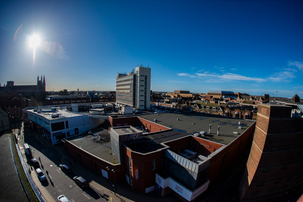 Fisheye effect - this is what a fisheye lens does to a scene. Image credit: Dan Mold