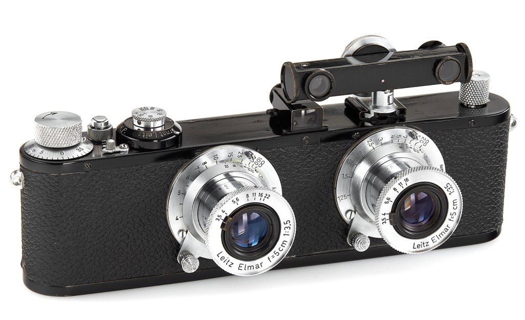 The Leica Dopel, a prototype stereo camera built by Oskar Barnack c.1935 (Picture courtesy of Leitz Auction, Vienna)
