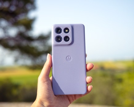Moto G86 phone in hand