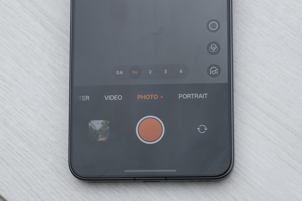 Native camera app on the OPPO Find X8 Ultra. Image credit: Jessica Miller
