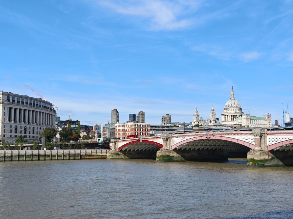 view over the thames towards st pauls cathedral using 2x zoom on oppo find x8 ultra